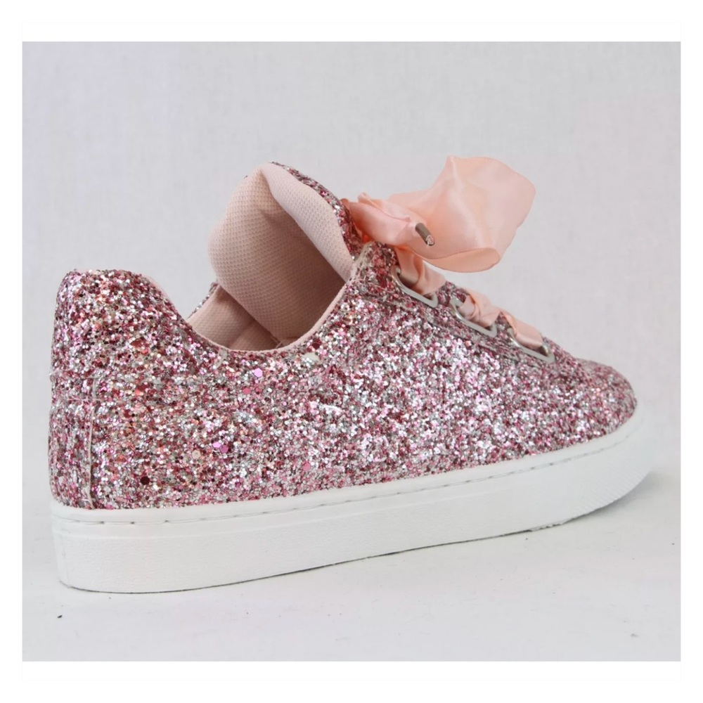 New Arrival- Rose Gold Glitter Sneakers - Picture 5 of 7